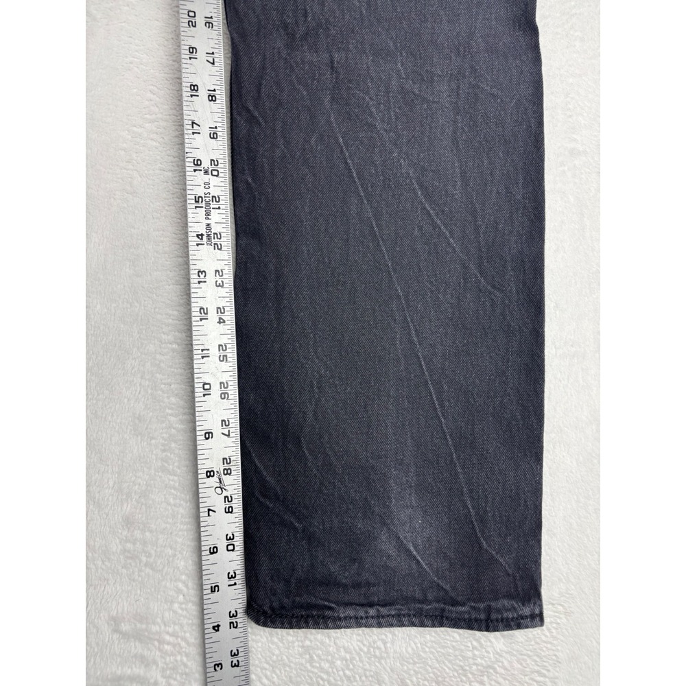 Levis 501 Mens 36x32 Jeans Fuzzy Black Faded Straight Denim Jeans Grungy Wash - Picture 9 of 9